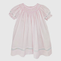 Pink smocked dress