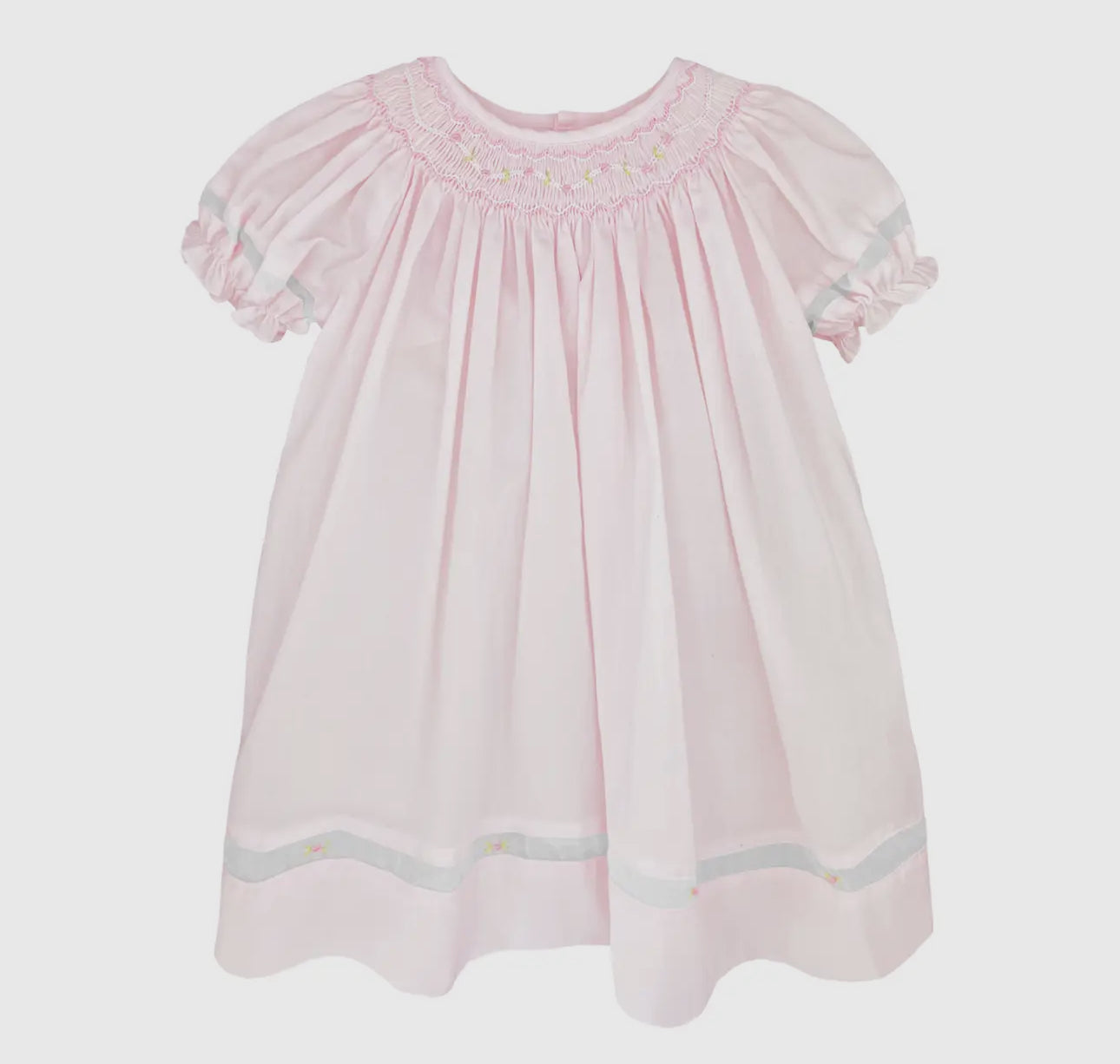 Pink smocked dress