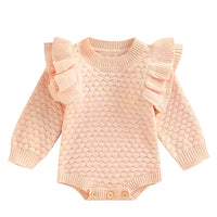 Ruffle knit sweater bubble