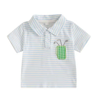Golf striped polo