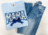Blue floral bow MAMA tee
