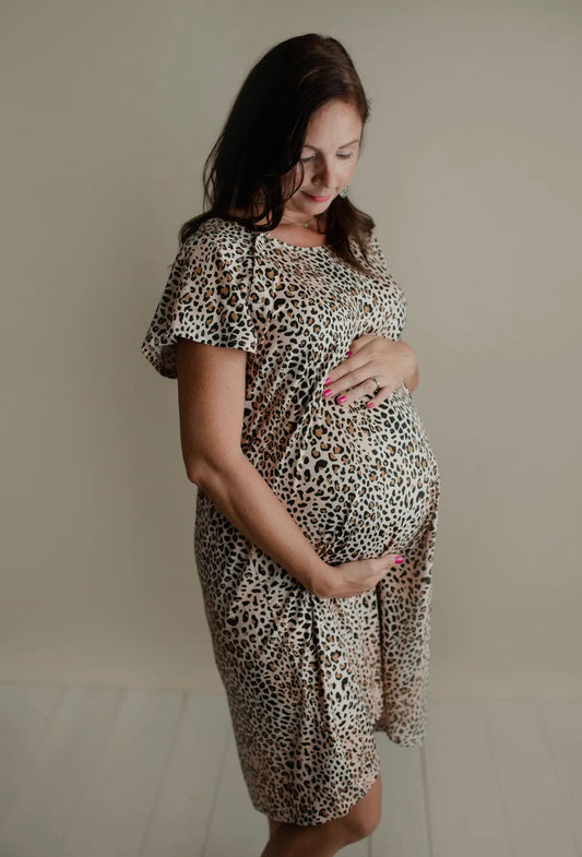 Labor Gown- Leopard