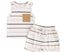Neutral striped short set