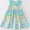 Green floral girls dress