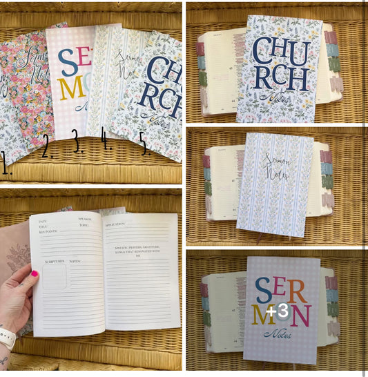 Sermon notes notebook