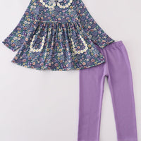 Lavender bloom pant set