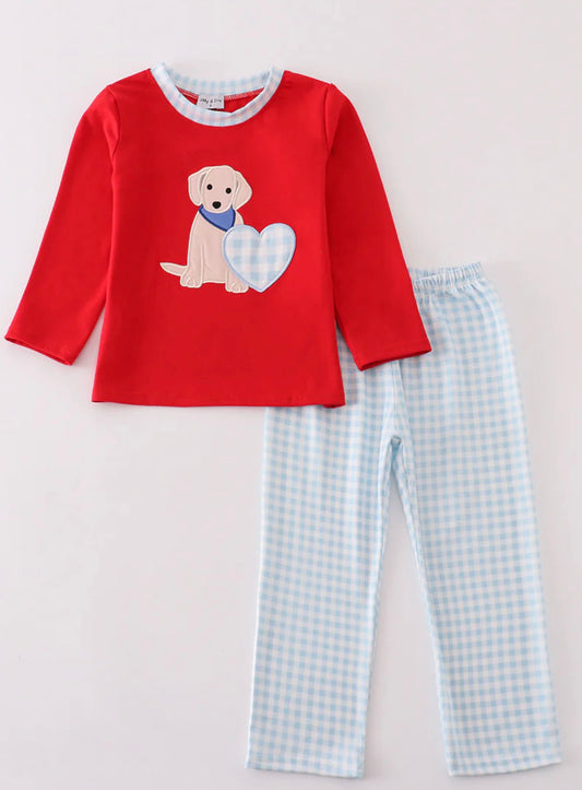 Puppy heart pant set