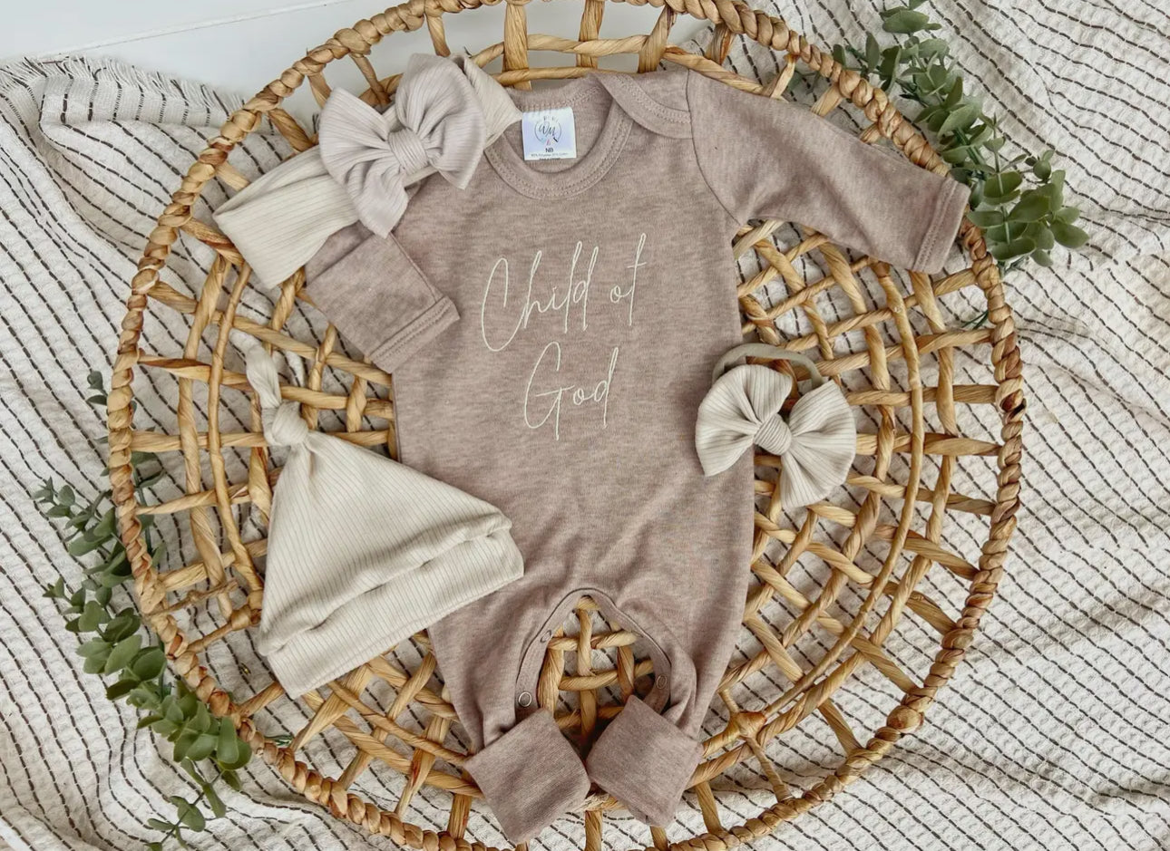 Child of God romper, NB