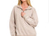 Acid wash quarter zip- ash mocha