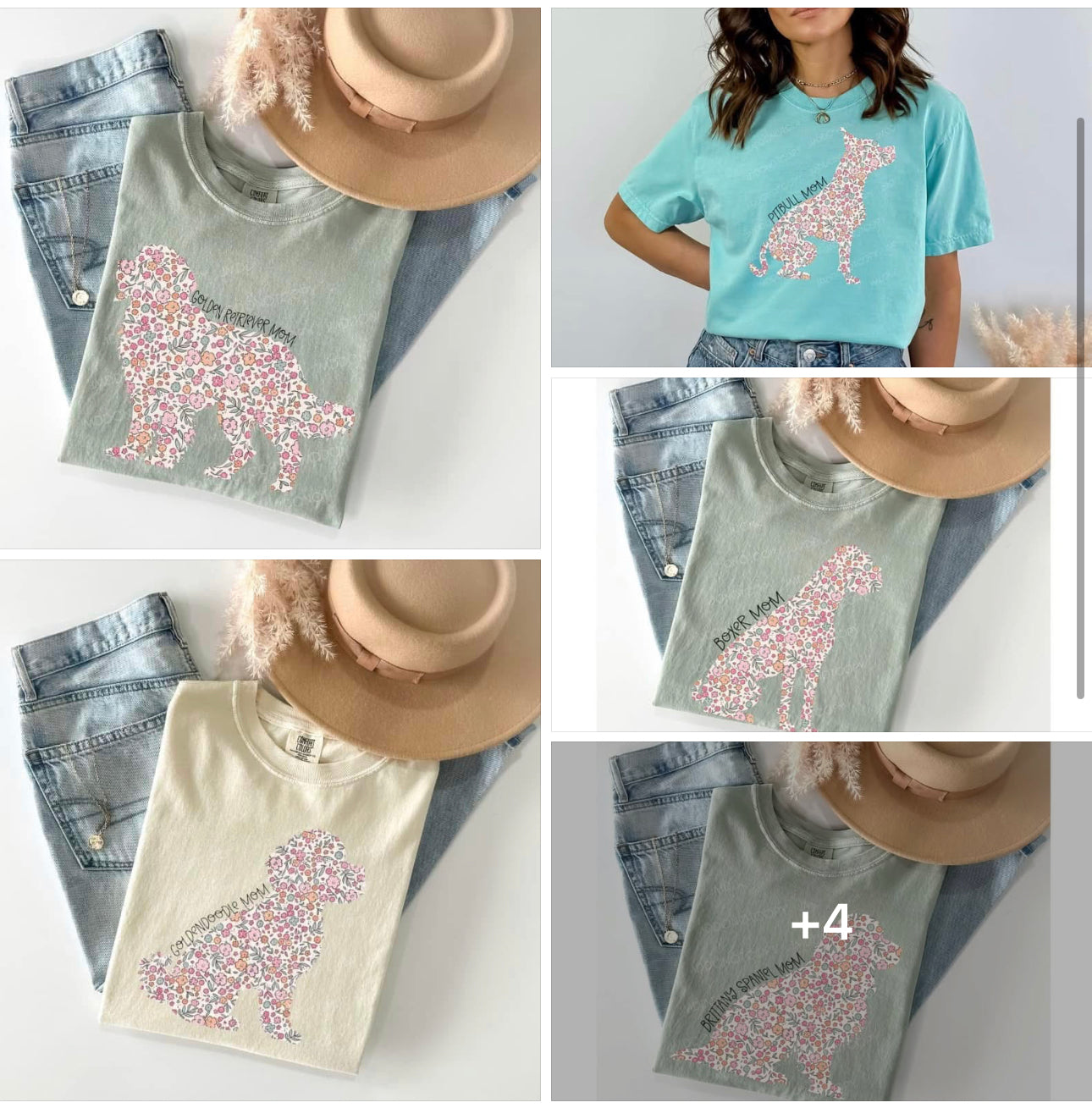 Floral dog tees ETA MARCH