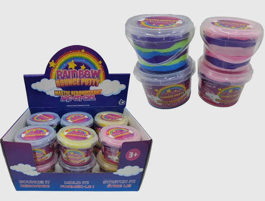 Rainbow bounce putty