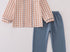 Orange gingham pant set