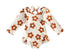 Brown retro floral swim Rashguard