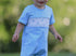 Blue smocked cross long all