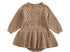 Brown knitted sweater romper