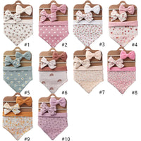 Bandana bib and bow combo