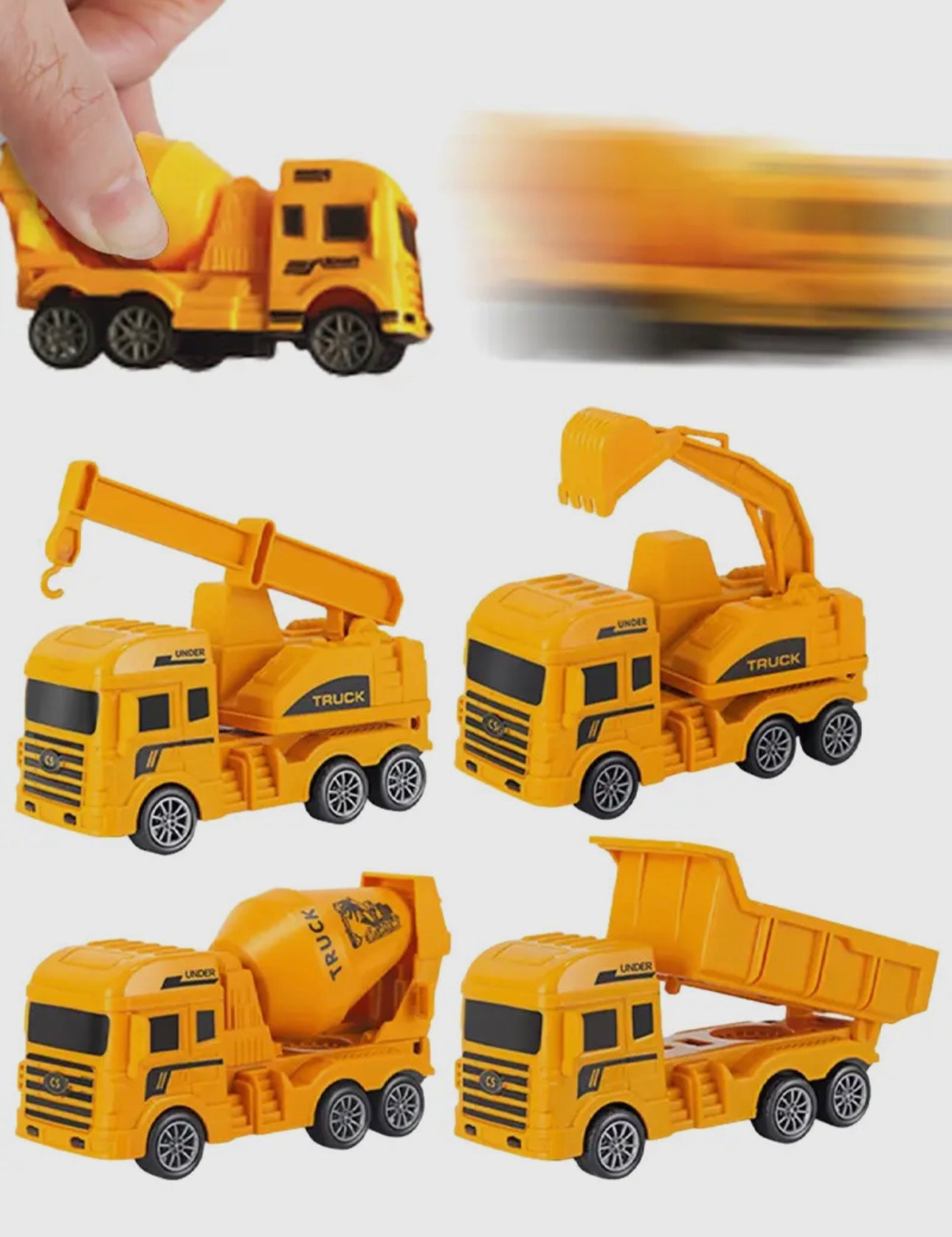 Mini construction bull back wind up vehicles