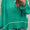 Green drop shoulder sweater