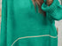 Green drop shoulder sweater