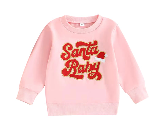 Pink/Gold Santa Baby pullover