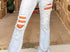 Light wash distressed jeans