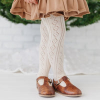 Fancy knit tights - vanilla