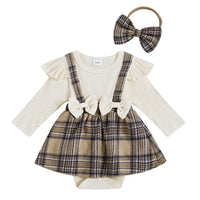 Girls plaid romper