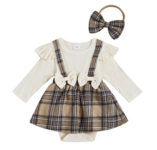 Girls plaid romper