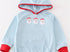 Blue striped Santa trio hoodie