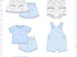 Blue gingham short set
