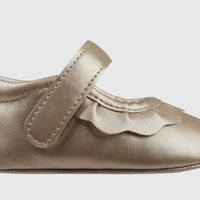 Gold baby crib shoes