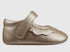 Gold baby crib shoes