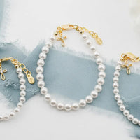 14K gold plated cross bracelet