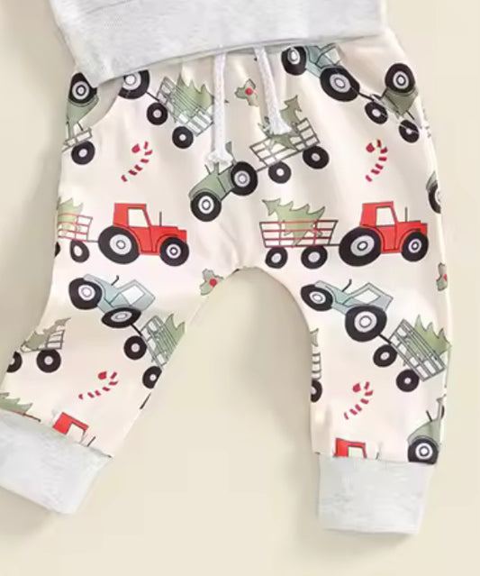 Tractor Christmas joggers