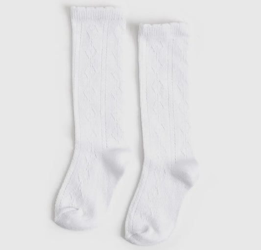 White fancy socks