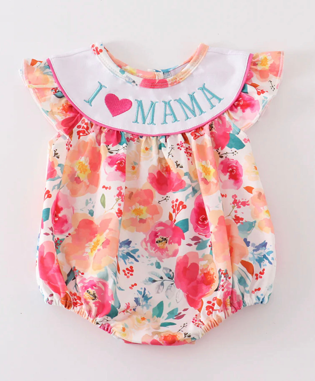 I heart Mama floral bubble- 12M