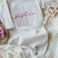 Baby sister knot gown