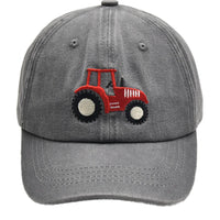 Red tractor embroidered kids hat
