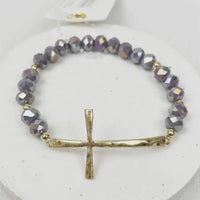 Cross bracelet - lavender