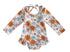 Blue/orange floral Rashguard swim