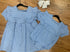 Blue gingham bubble- runs generously