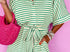 Striped Green Romper