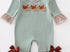 French knot girls cow romper