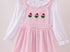 Pink gingham green man trio dress set