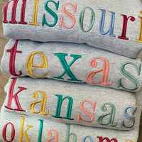 Multi color KENTUCKY embroidery