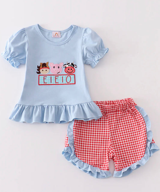 EIEIO girls short set