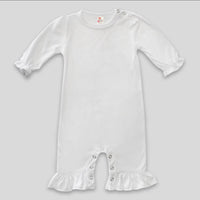 White ruffle romper 0/3M
