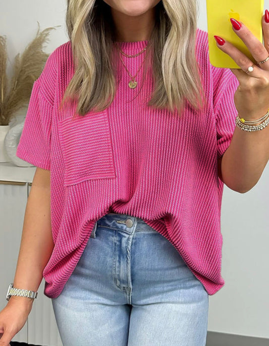 Ribbed pocket top
