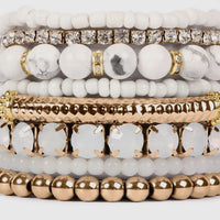 White/Gold Bracelet Stack