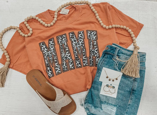 MAMA leopard tee